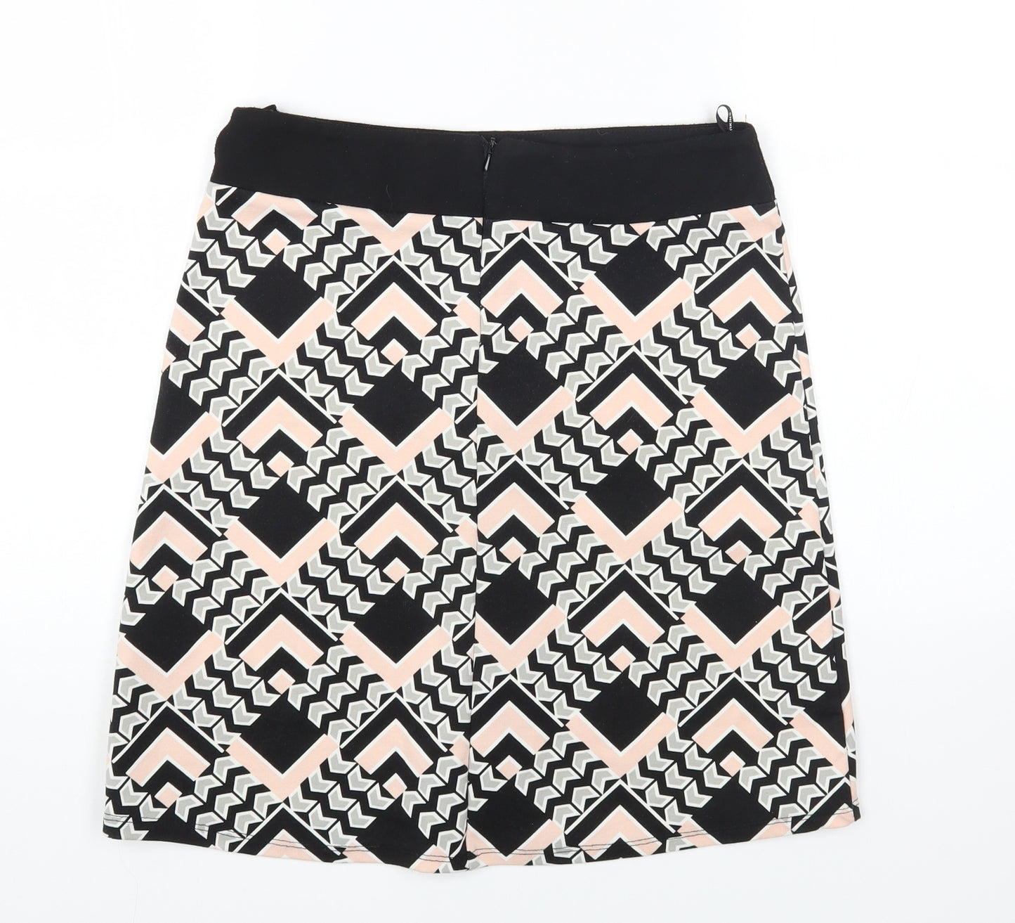 Dorothy Perkins Womens Multicoloured Geometric Polyester Mini Skirt Size 8 Zip