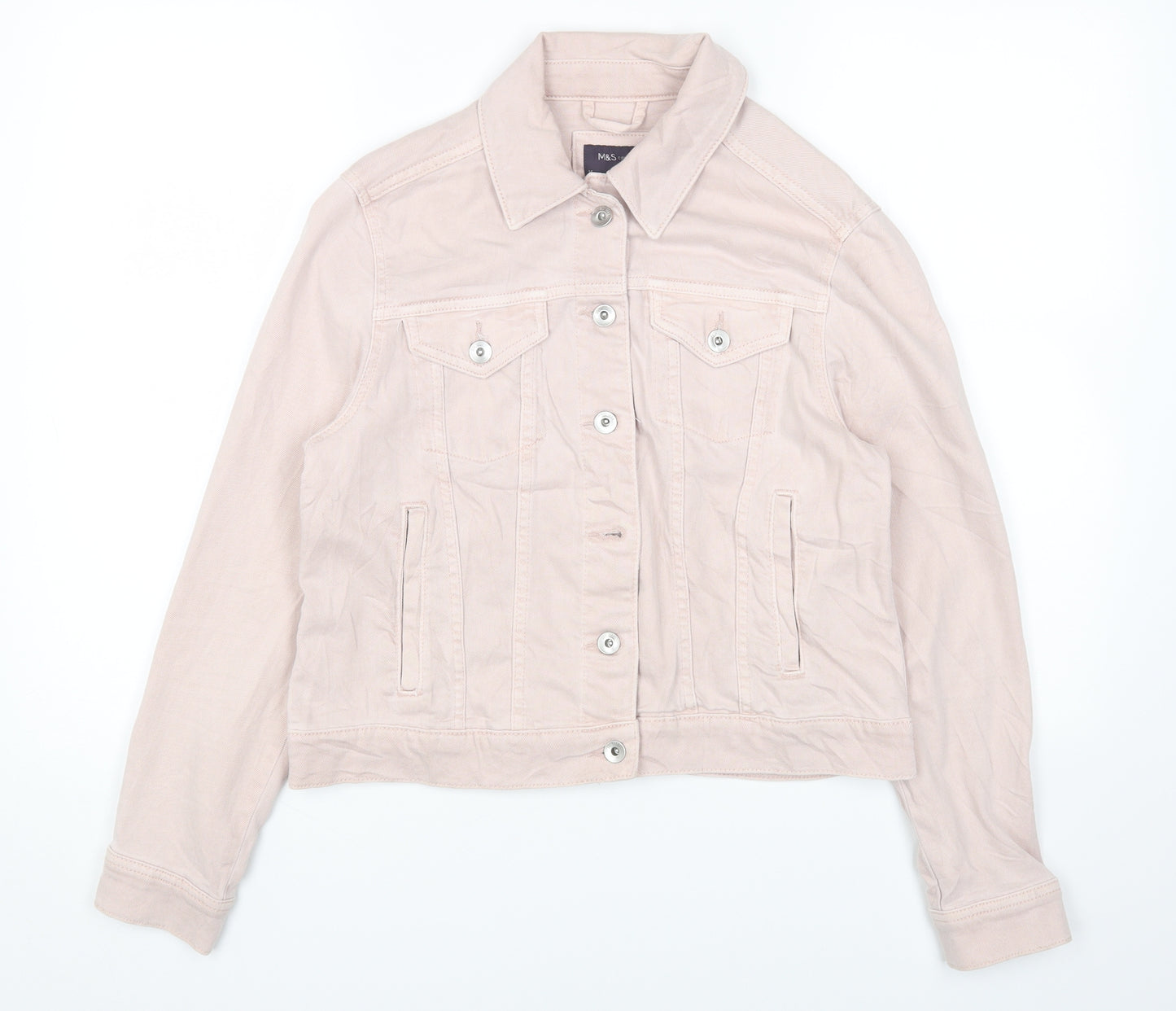 Marks and Spencer Womens Orange Jacket Size 14 Button