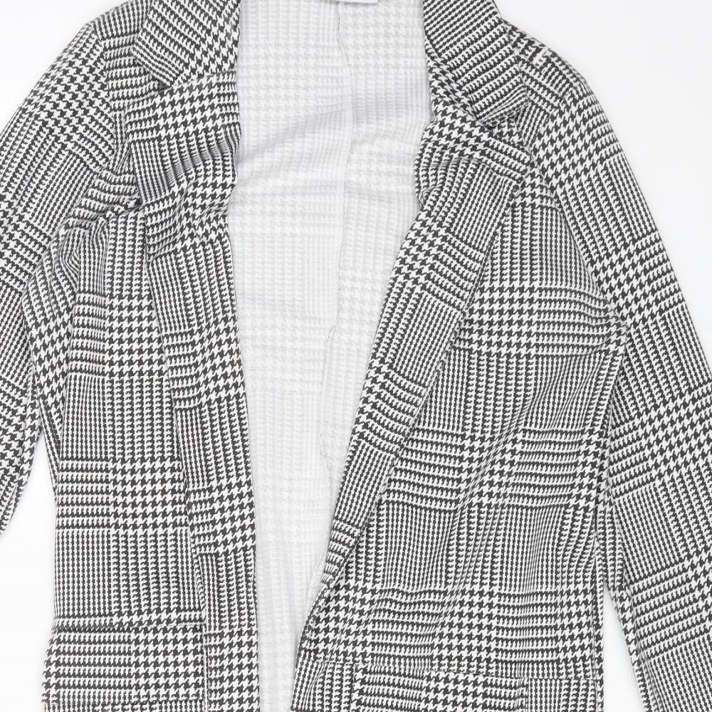 SPOTTED Womens Multicoloured Argyle/Diamond Overcoat Coat Size 10