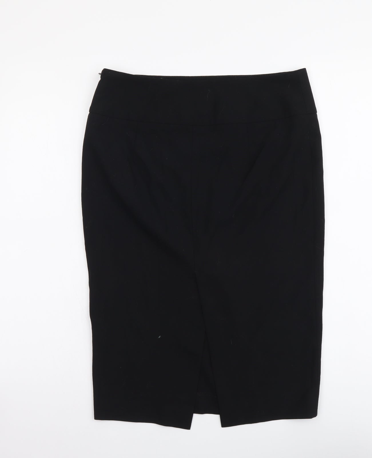Zara Womens Black Polyester Straight & Pencil Skirt Size S Zip