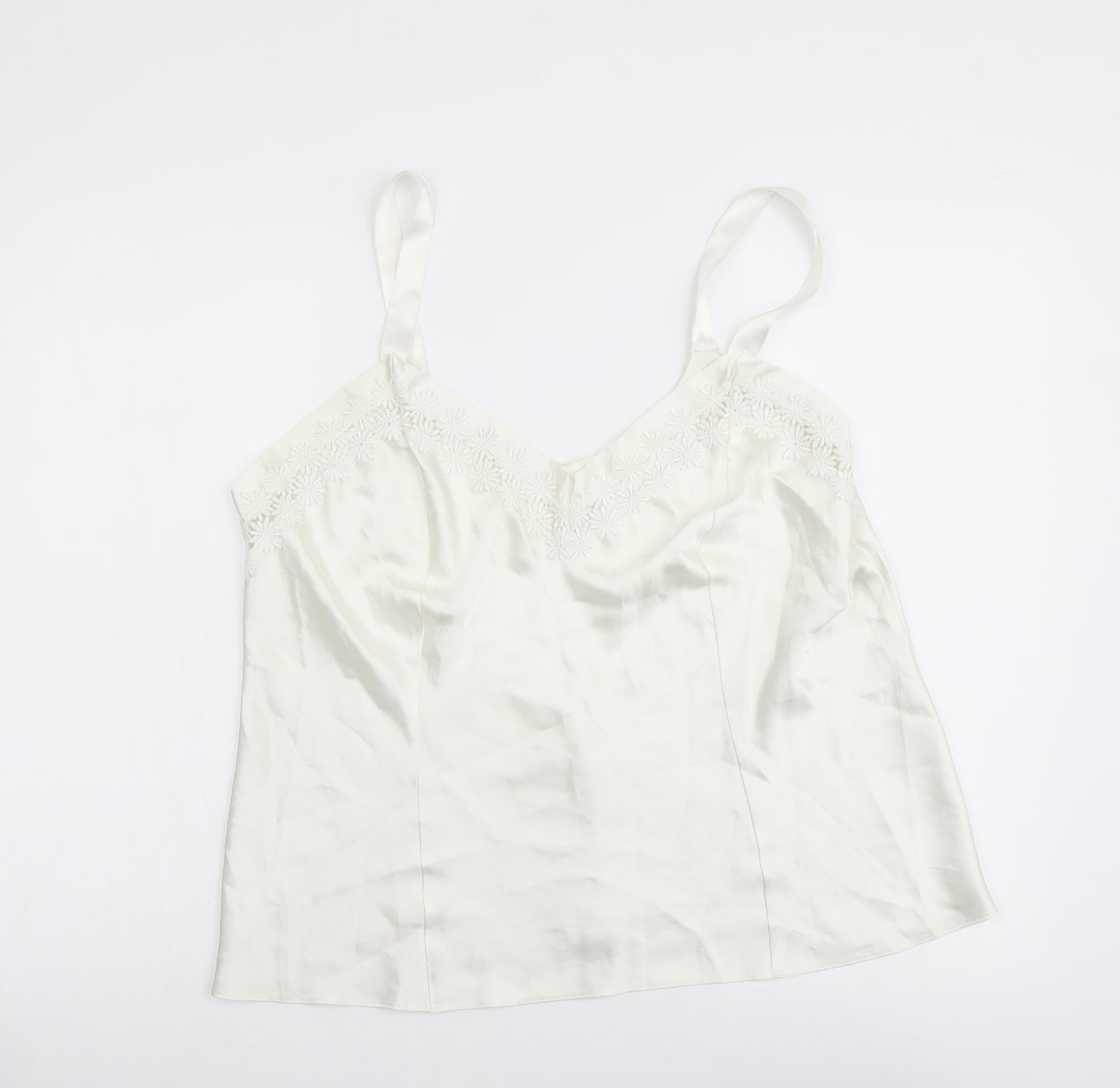 Marks and Spencer Womens Ivory Polyester Camisole Tank Size 20 V-Neck