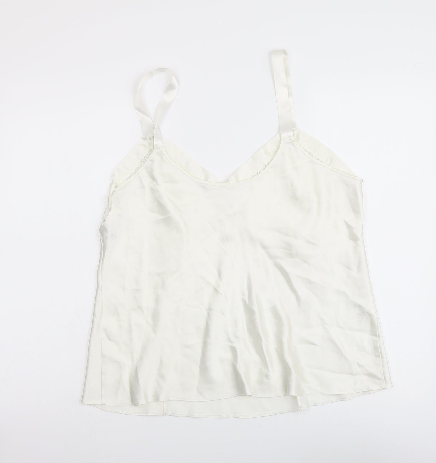 Marks and Spencer Womens Ivory Polyester Camisole Tank Size 20 V-Neck