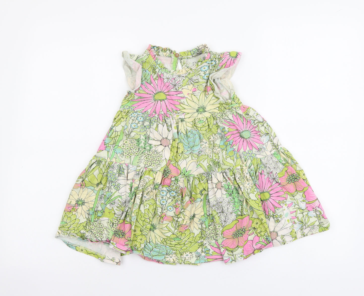 NEXT Girls Multicoloured Floral Cotton A-Line Size 2-3 Years Round Neck Pullover