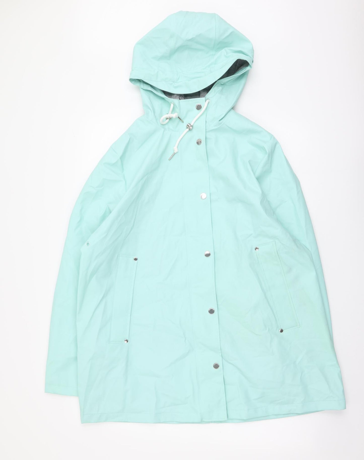 Marks and Spencer Womens Green Rain Coat Coat Size 18 Zip