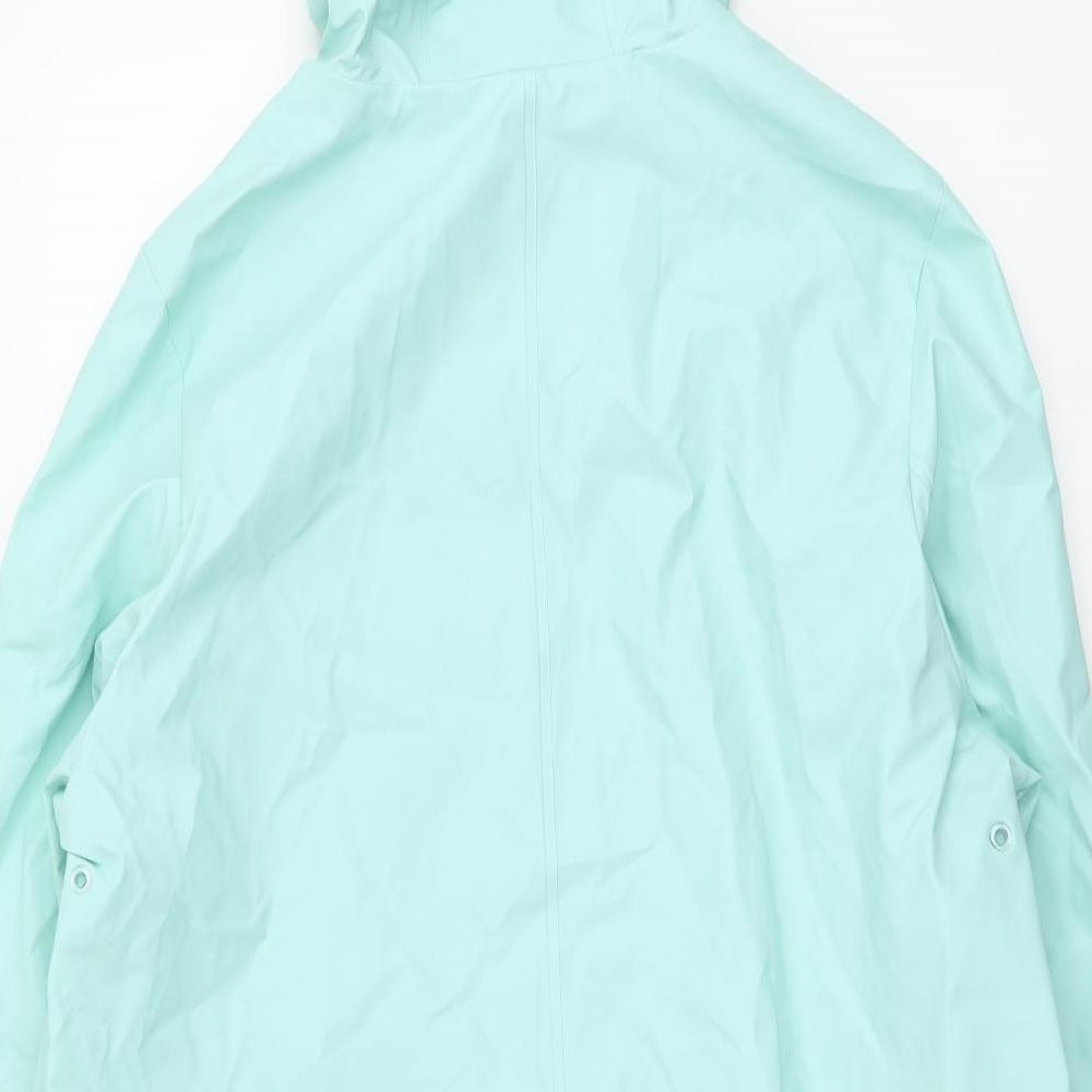 Marks and Spencer Womens Green Rain Coat Coat Size 18 Zip