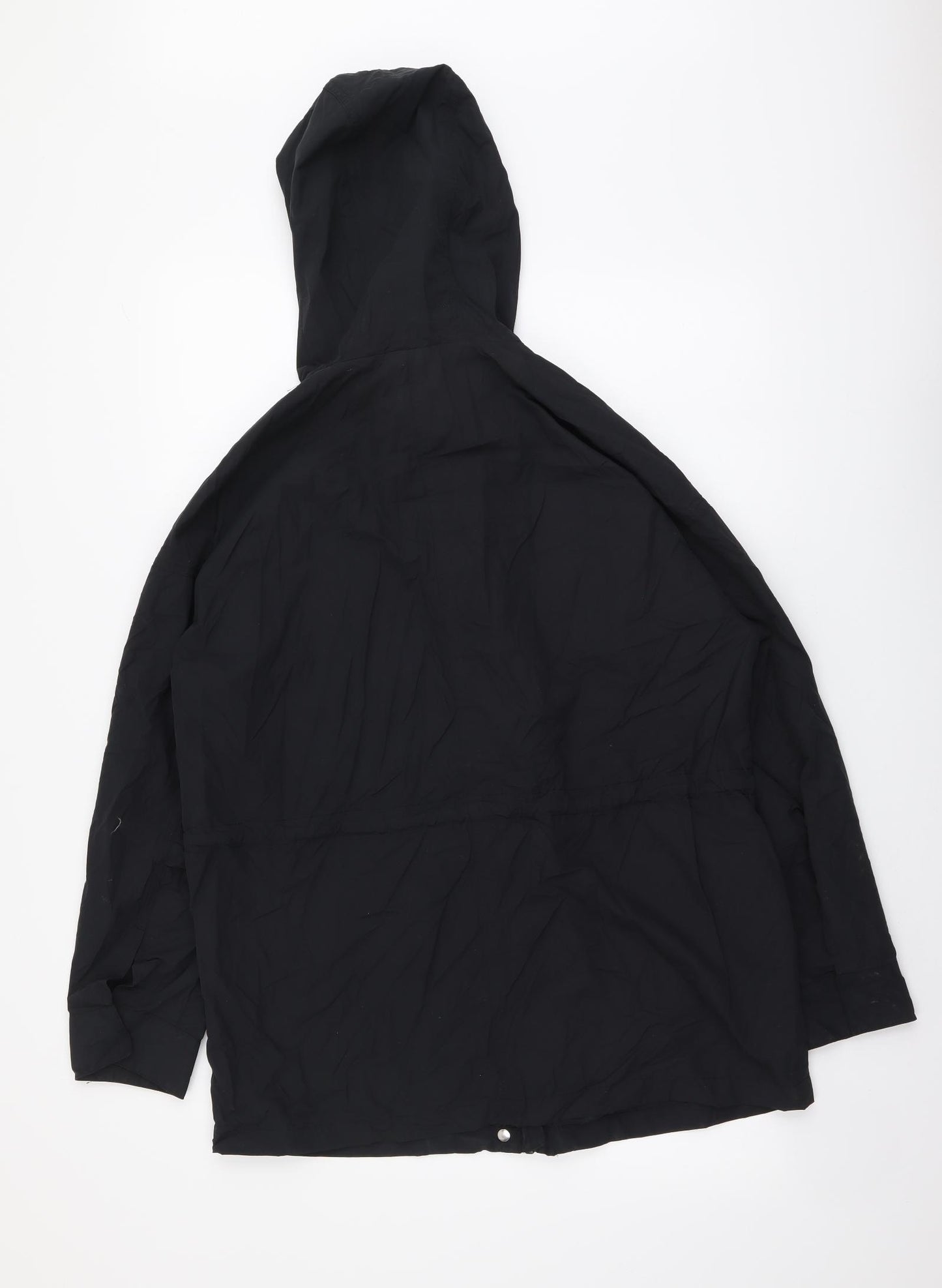 Marks and Spencer Womens Black Parka Coat Size 8 Zip