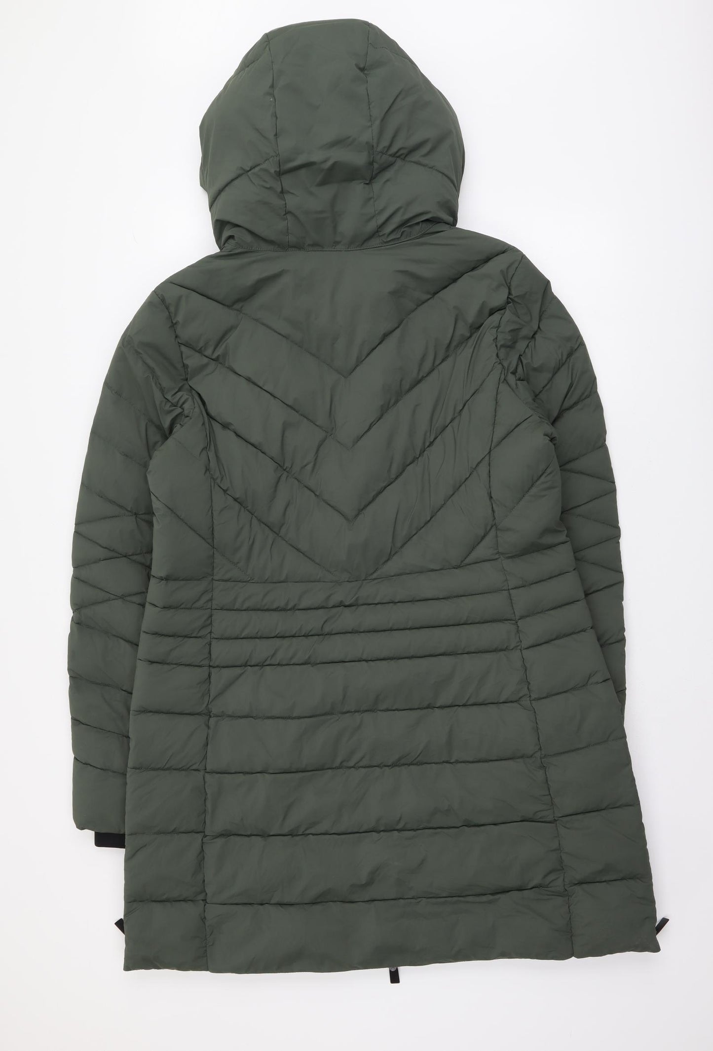 GOOD MOVE Womens Green Overcoat Coat Size 16 Zip