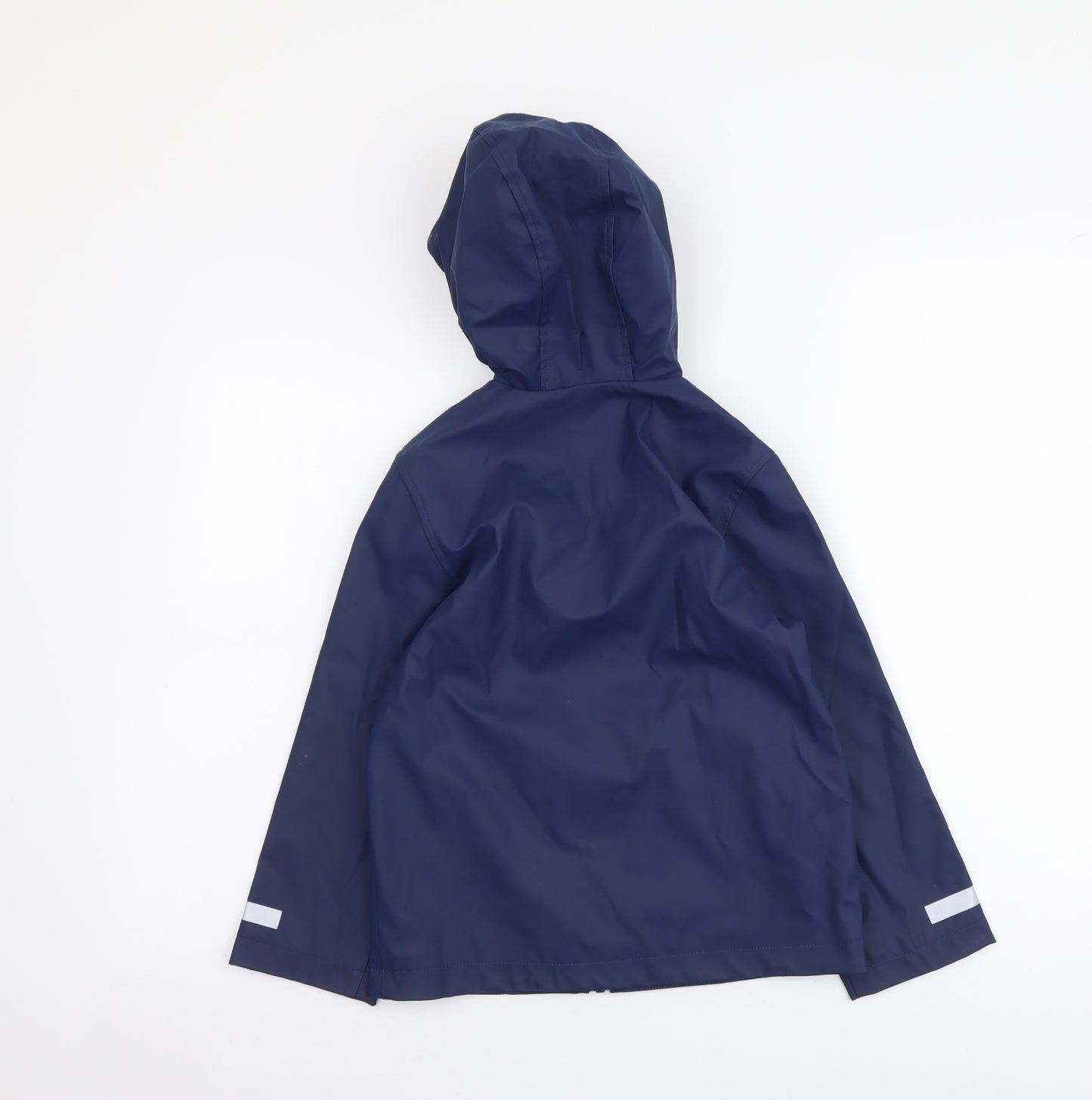 Marks and Spencer Boys Blue Rain Coat Coat Size 6-7 Years Button