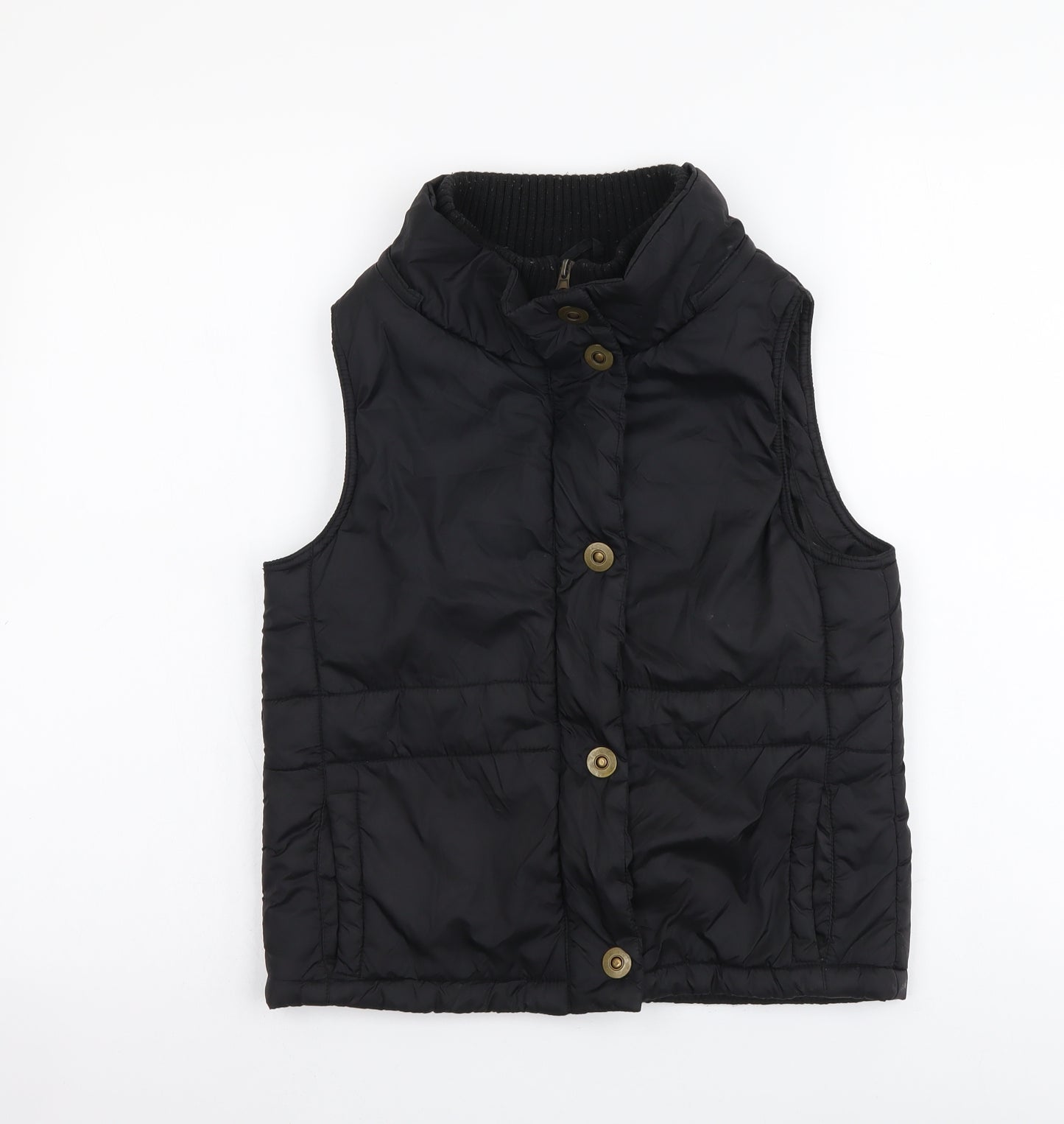 Urban Girls Black Gilet Jacket Size 8 Years Zip