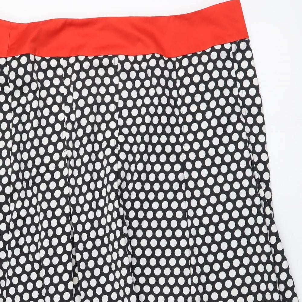 Papaya Womens Multicoloured Polka Dot Polyester A-Line Skirt Size 14 Zip