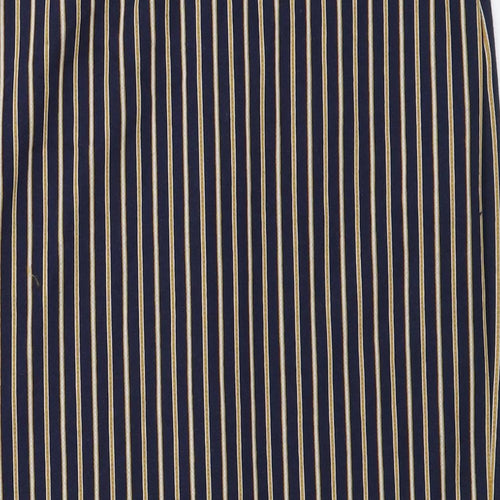 Zara Womens Blue Striped Polyester Bandage Skirt Size S