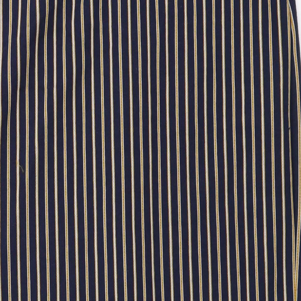 Zara Womens Blue Striped Polyester Bandage Skirt Size S