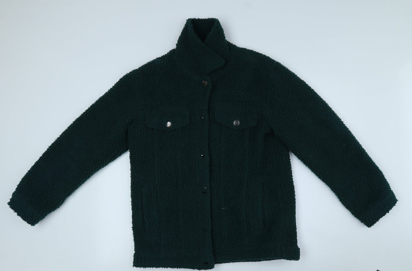 Primark Womens Green Pea Coat Coat Size 10 Button
