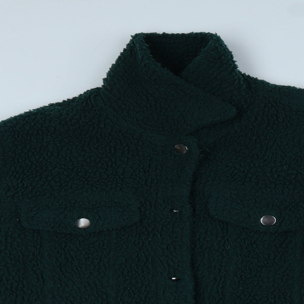Primark Womens Green Pea Coat Coat Size 10 Button