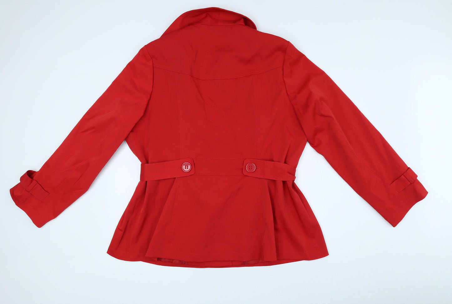 George Womens Red Rain Coat Coat Size 20 Button