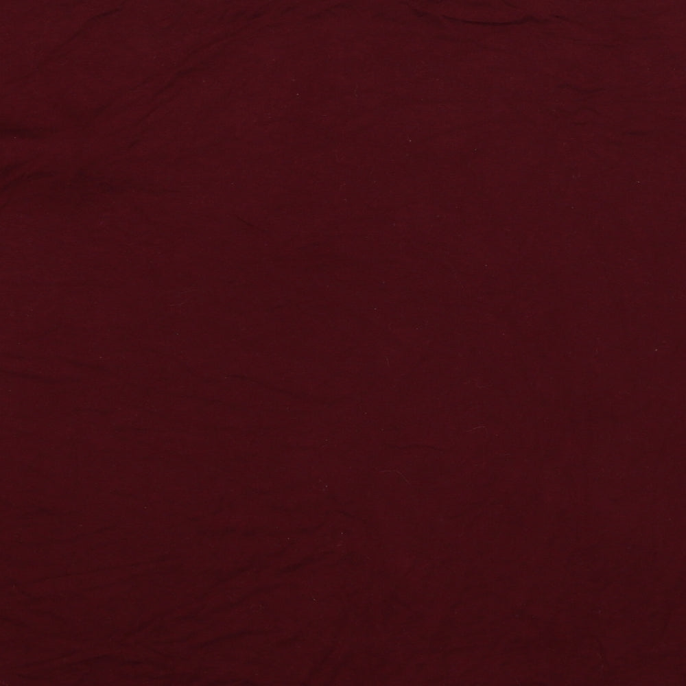 Peacocks Womens Red Viscose Basic T-Shirt Size 18 Scoop Neck - Asymmetric