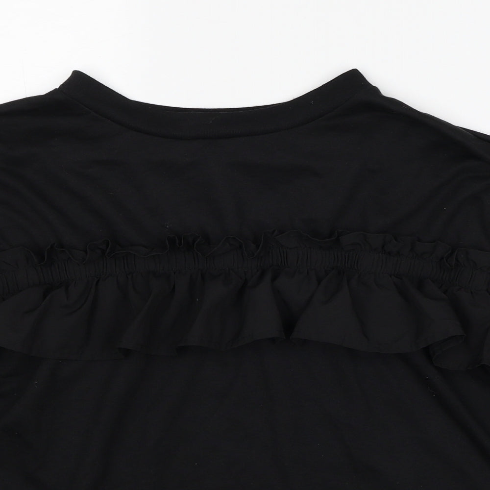 SheIn Womens Black Polyester Pullover Sweatshirt Size L Pullover