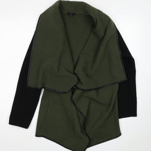 Stella Morgan Womens Green Overcoat Coat Size 8 Buckle - Asymmetric