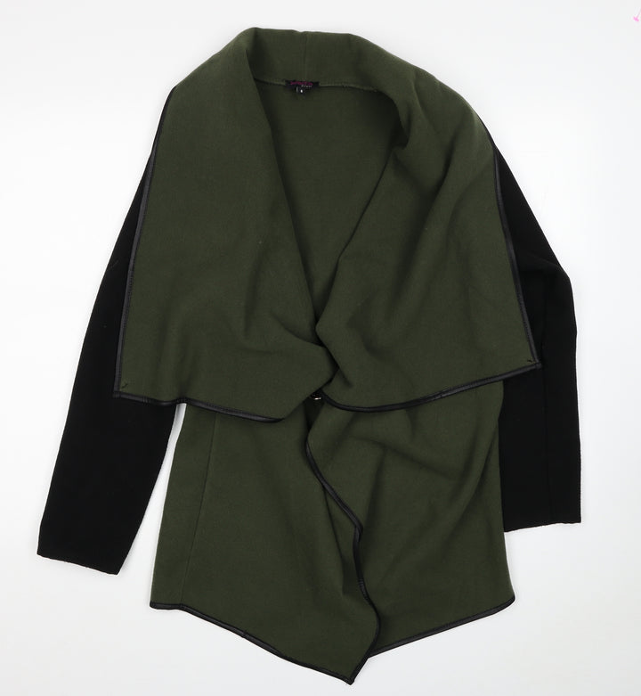 Stella Morgan Womens Green Overcoat Coat Size 8 Buckle - Asymmetric
