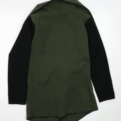 Stella Morgan Womens Green Overcoat Coat Size 8 Buckle - Asymmetric