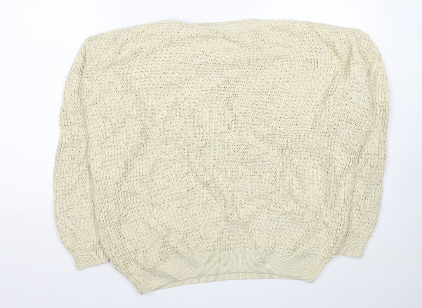 Topshop Womens Ivory Boat Neck Acrylic Pullover Jumper Size 10