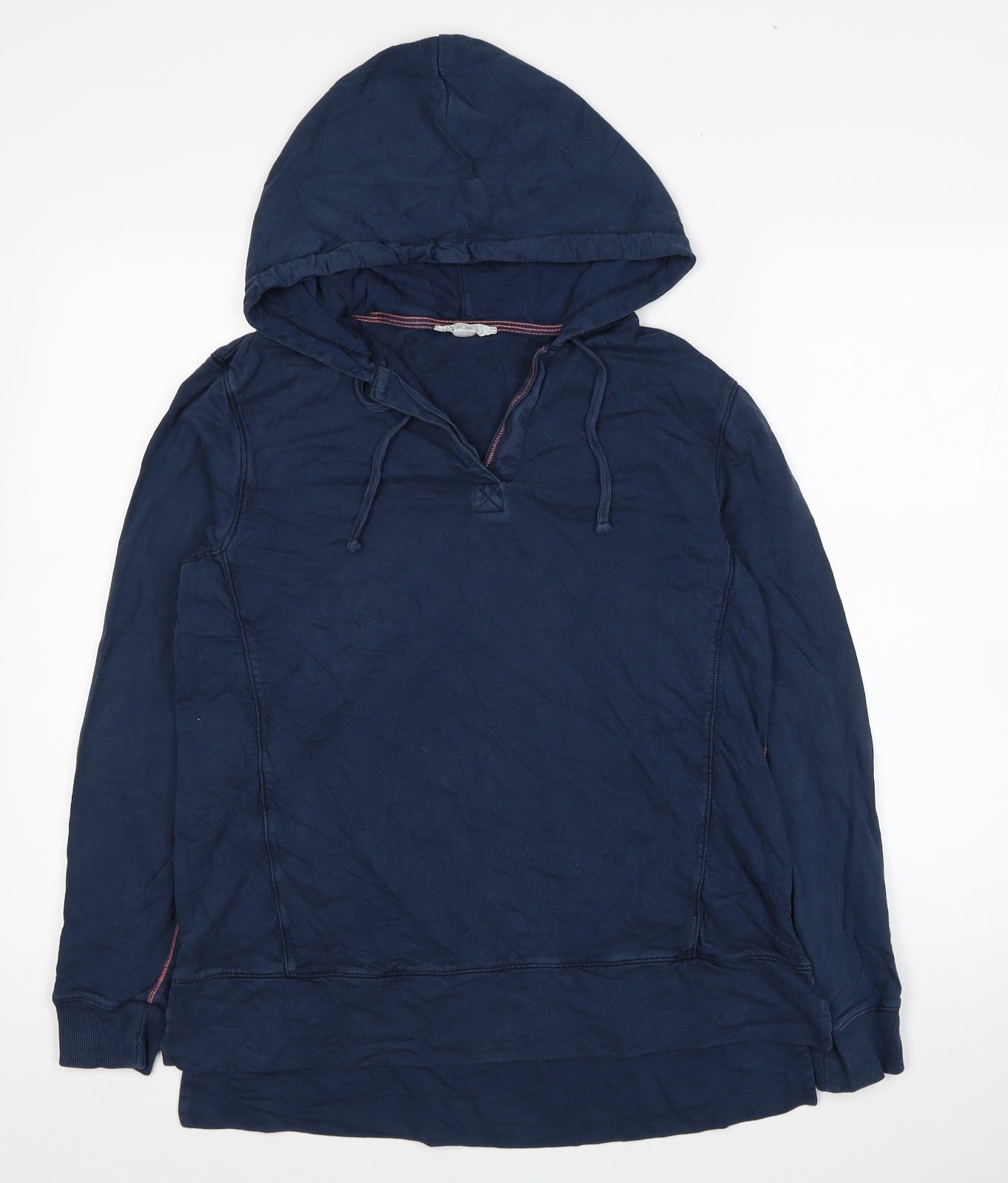 White Stuff Womens Blue Cotton Pullover Hoodie Size 8 Pullover