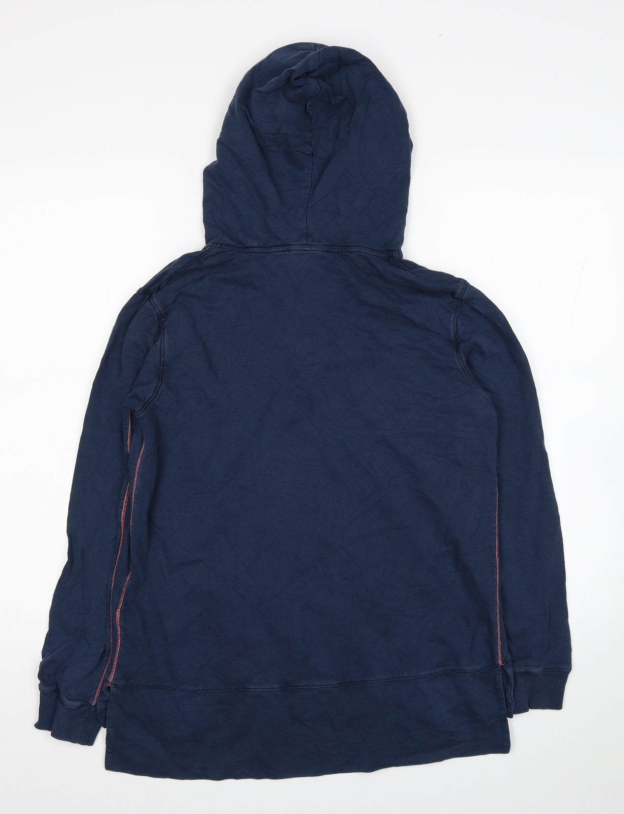 White Stuff Womens Blue Cotton Pullover Hoodie Size 8 Pullover