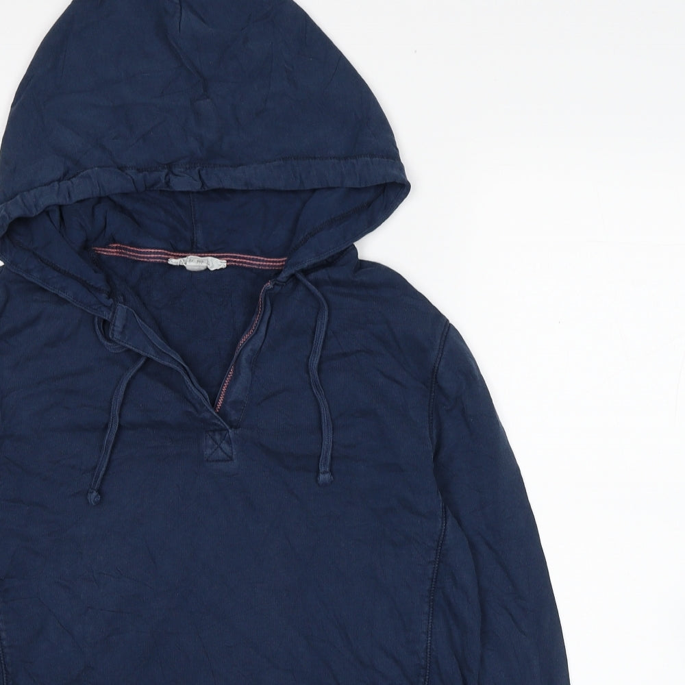 White Stuff Womens Blue Cotton Pullover Hoodie Size 8 Pullover