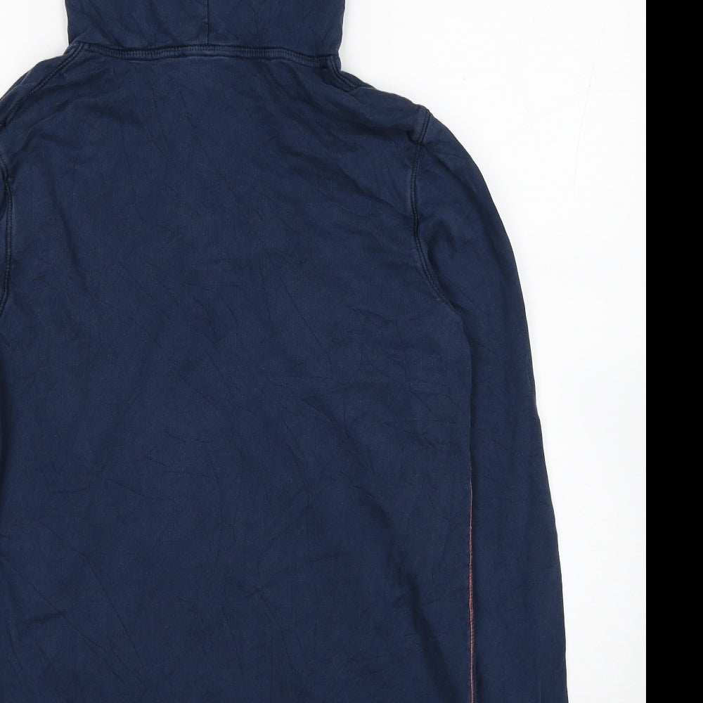 White Stuff Womens Blue Cotton Pullover Hoodie Size 8 Pullover