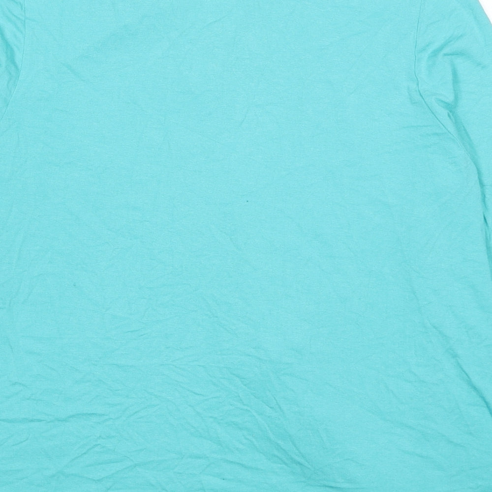 Marks and Spencer Womens Blue Polyester Kimono T-Shirt Size 18 V-Neck