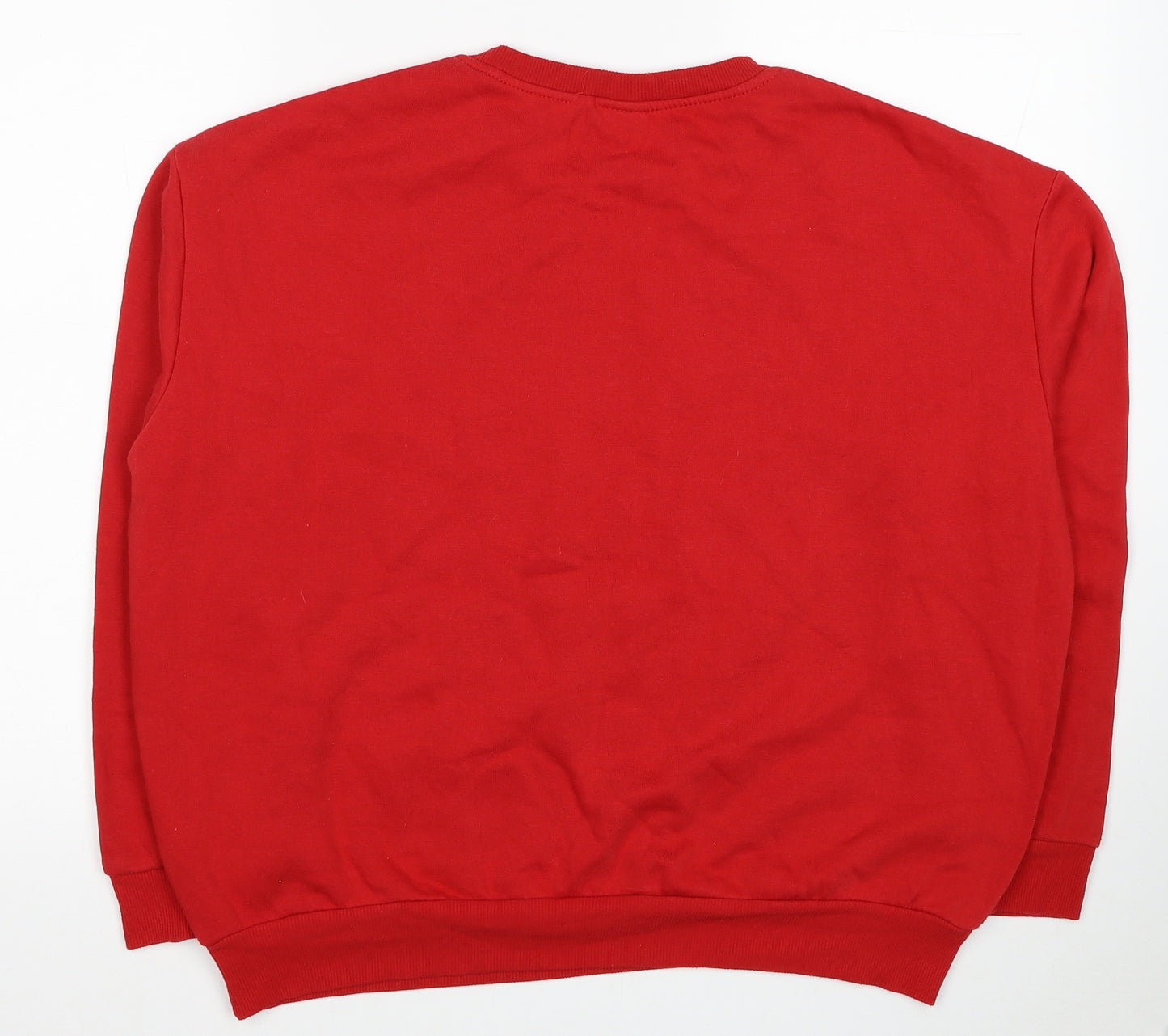 Disney Womens Red Polyester Pullover Sweatshirt Size 14 Pullover - Mickey Mouse