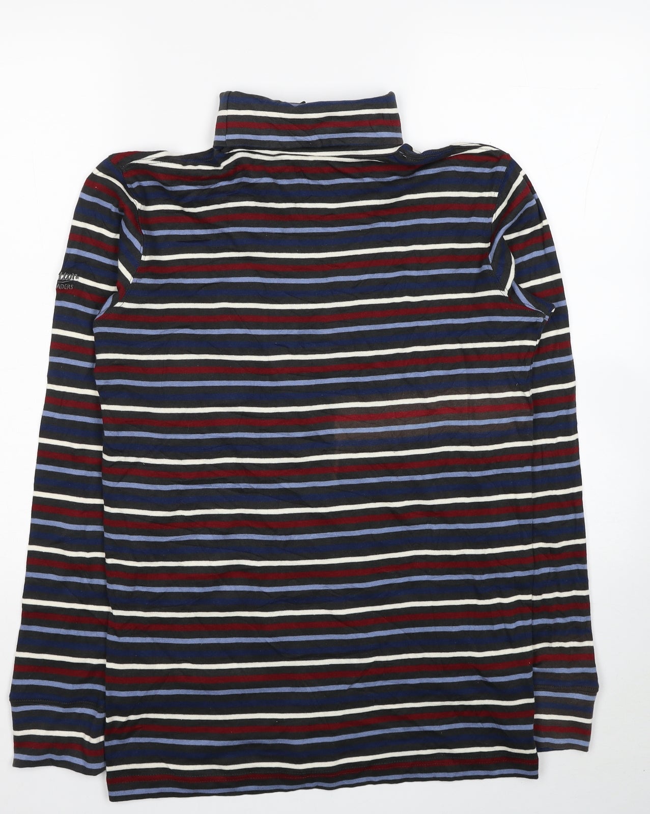 Cotton Traders Mens Multicoloured Striped Cotton Pullover Sweatshirt Size M