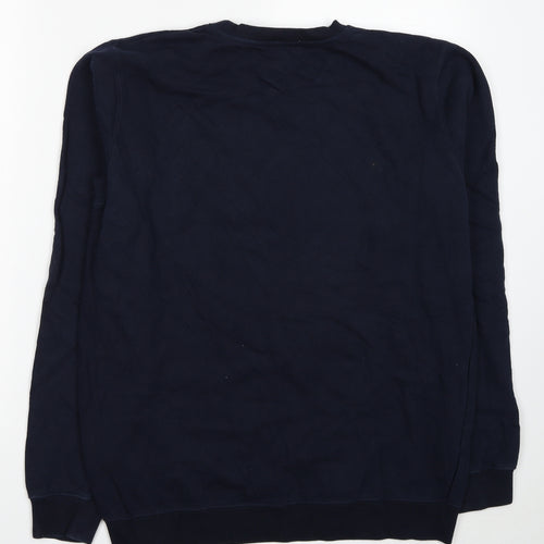 French Disorder Mens Blue Cotton Pullover Sweatshirt Size L - Superski