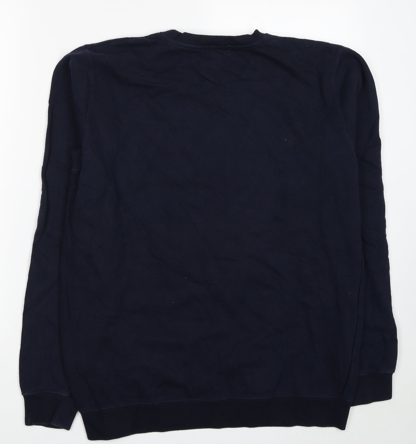 French Disorder Mens Blue Cotton Pullover Sweatshirt Size L - Superski