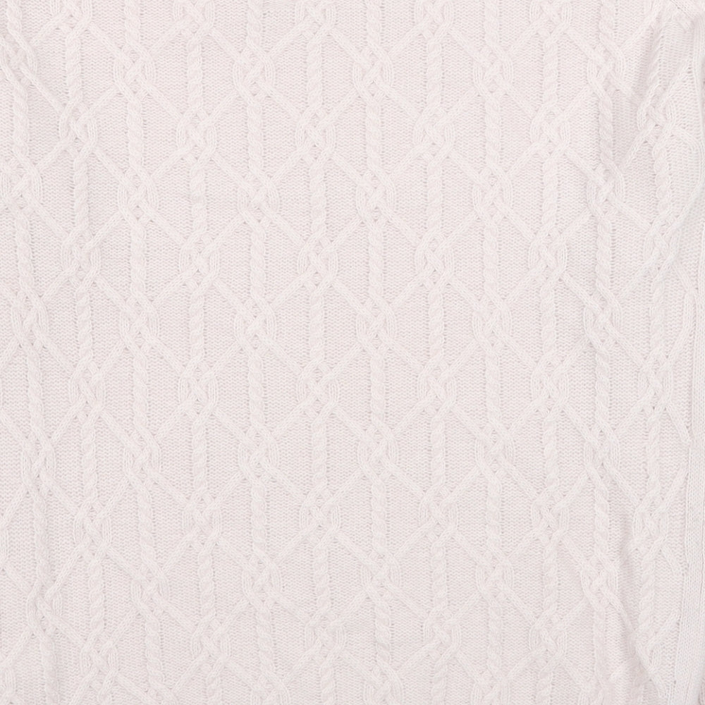 The White Company Womens Pink Round Neck Cashmere Pullover Jumper Size M