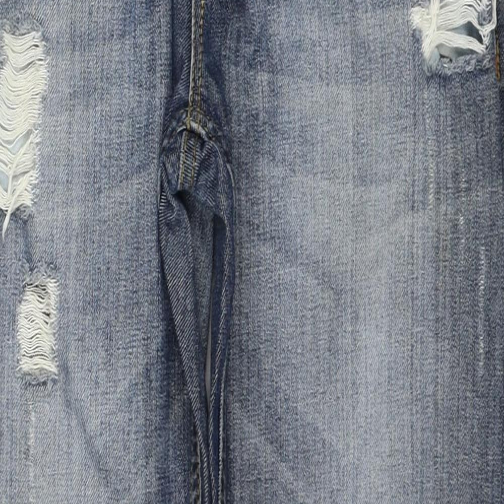 People Mens Blue Cotton Straight Jeans Size 32 in L29 in Regular Zip
