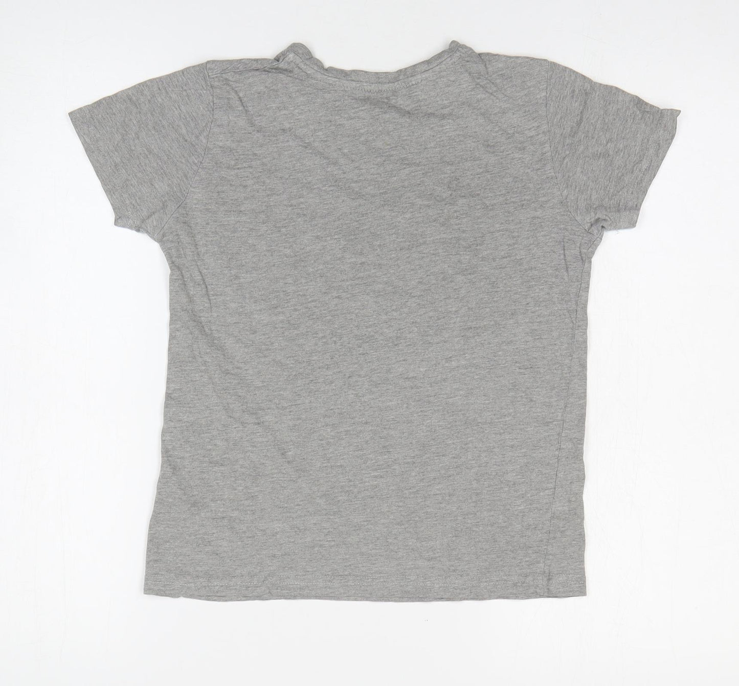 Primark Boys Grey Viscose Basic T-Shirt Size 9-10 Years Round Neck Pullover - Fearless