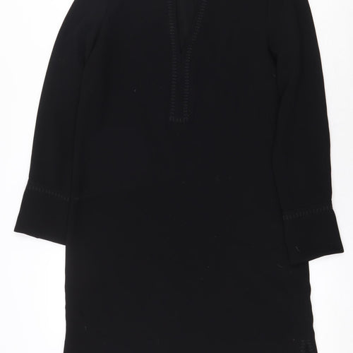 NEXT Womens Black Polyester Kaftan Size 8 V-Neck Pullover