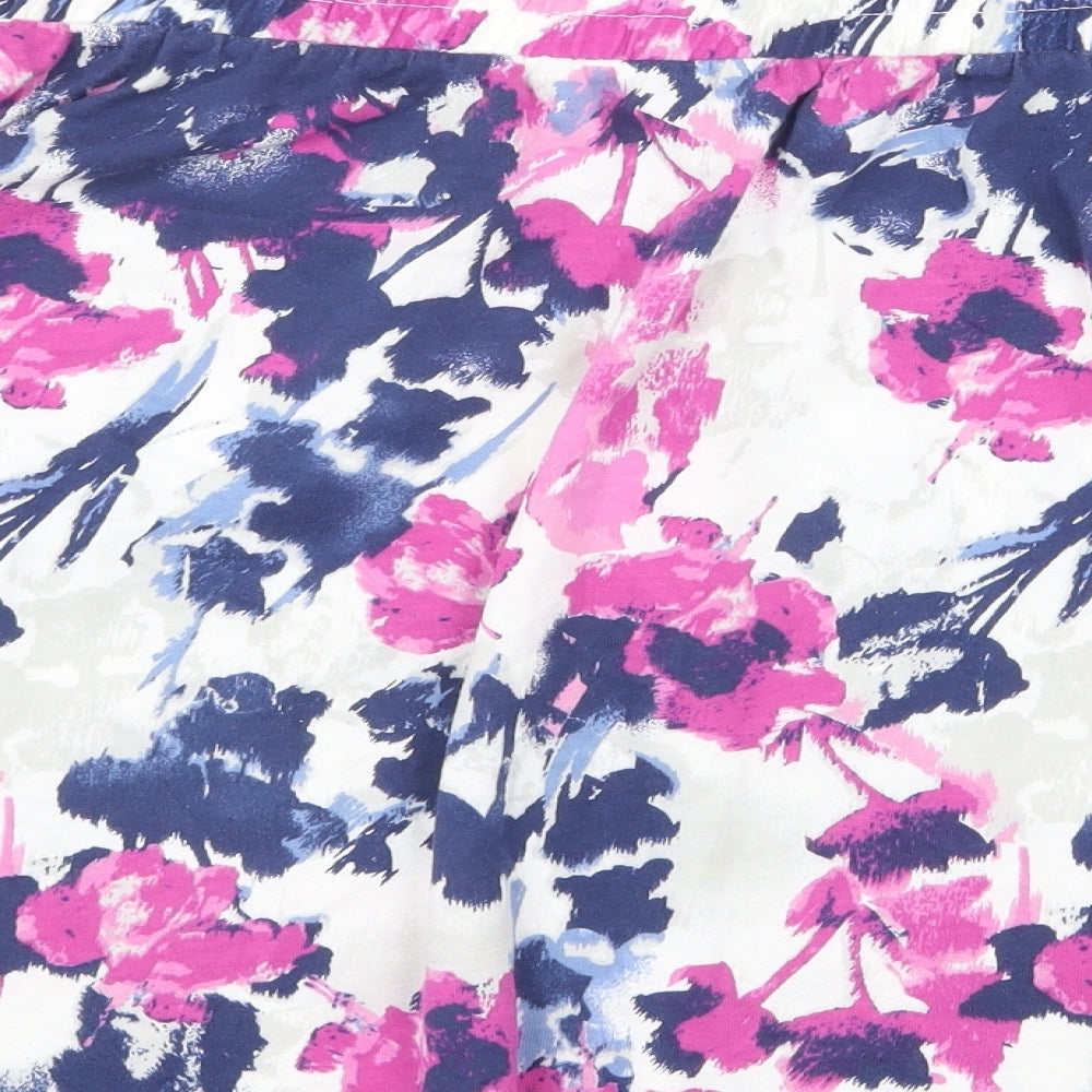 TU Womens Purple Floral Cotton A-Line Skirt Size 12