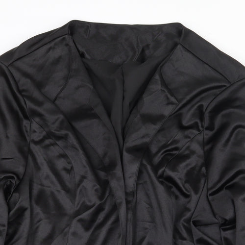 Preworn Womens Black Floral Jacket Blazer Size 3XL - Floral Cuffs
