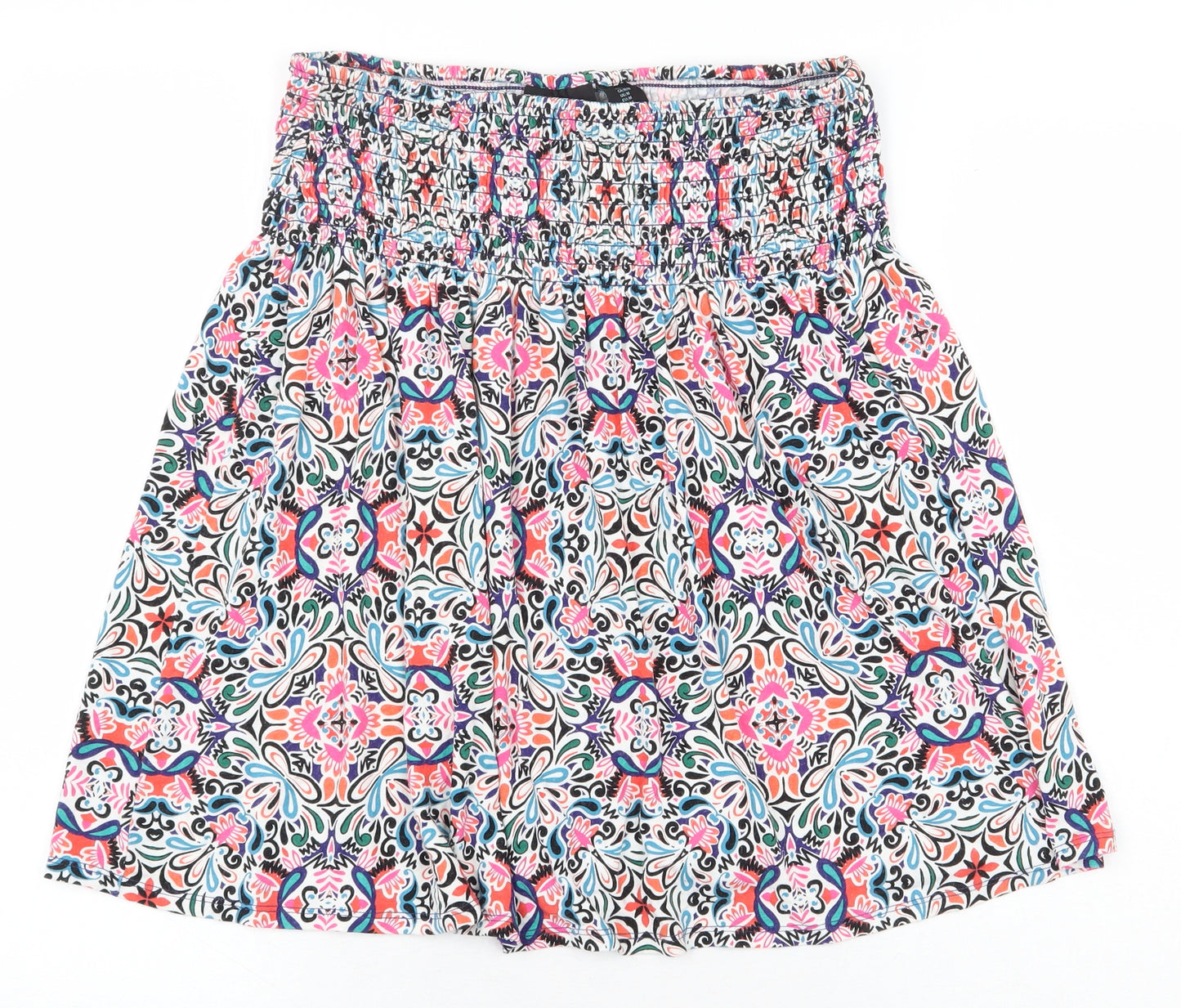 Cynthia Rowley Womens Multicoloured Geometric Rayon Flare Skirt Size M