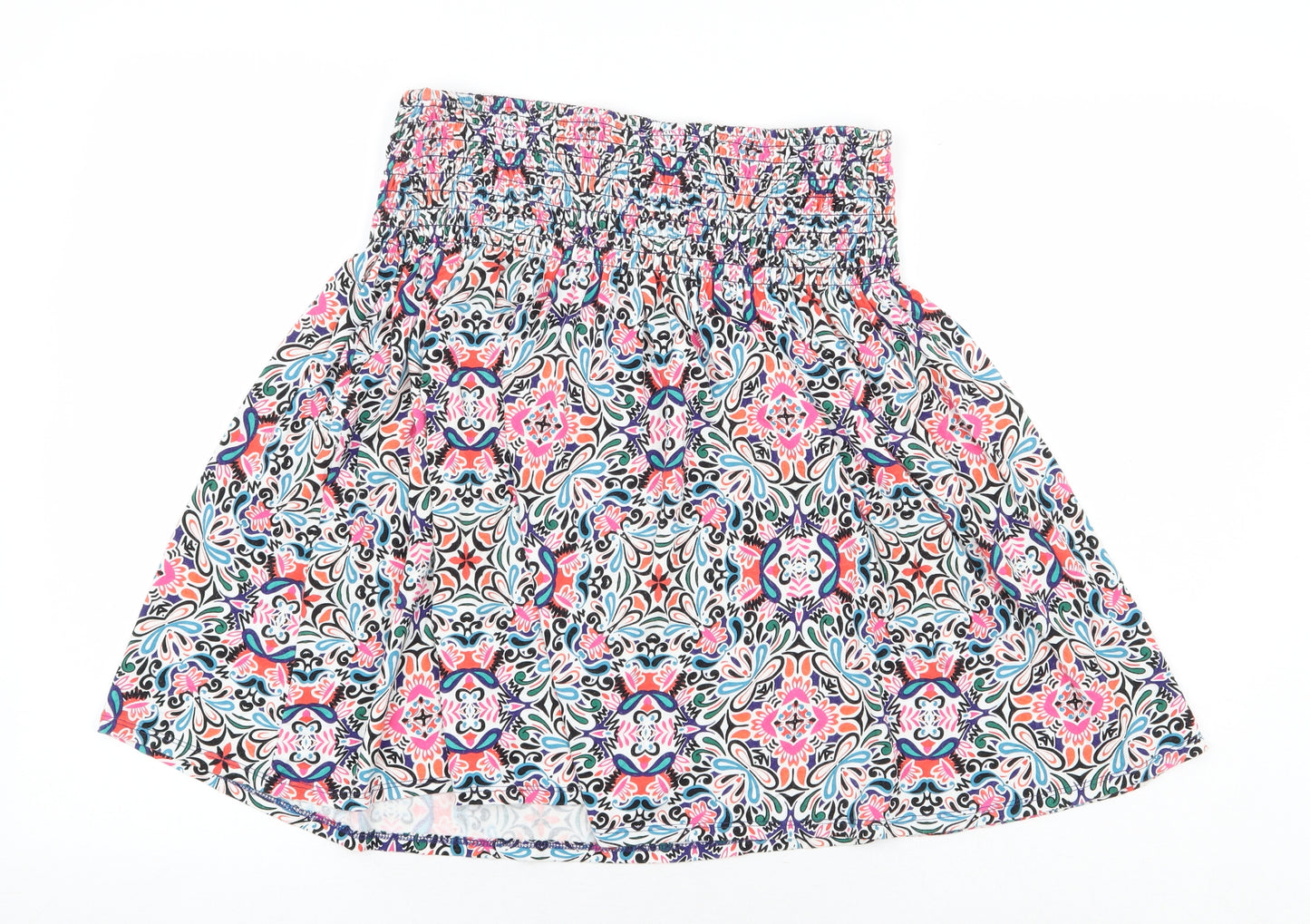 Cynthia Rowley Womens Multicoloured Geometric Rayon Flare Skirt Size M