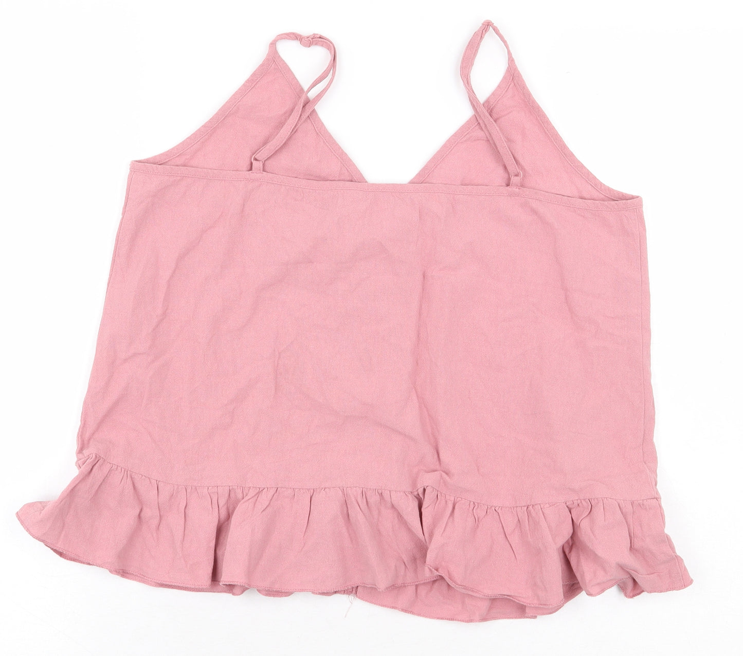 SheIn Womens Pink 100% Cotton Basic Blouse Size M V-Neck