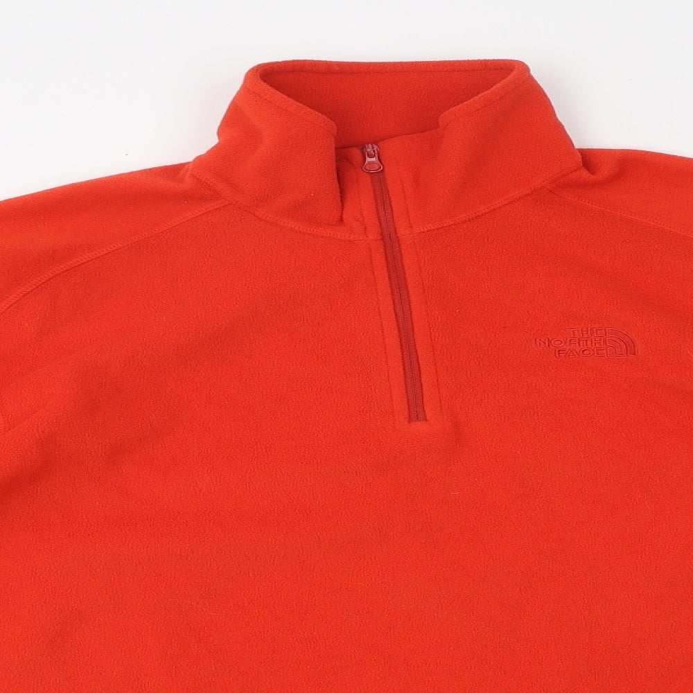 The North Face Mens Red Polyester Pullover Sweatshirt Size S