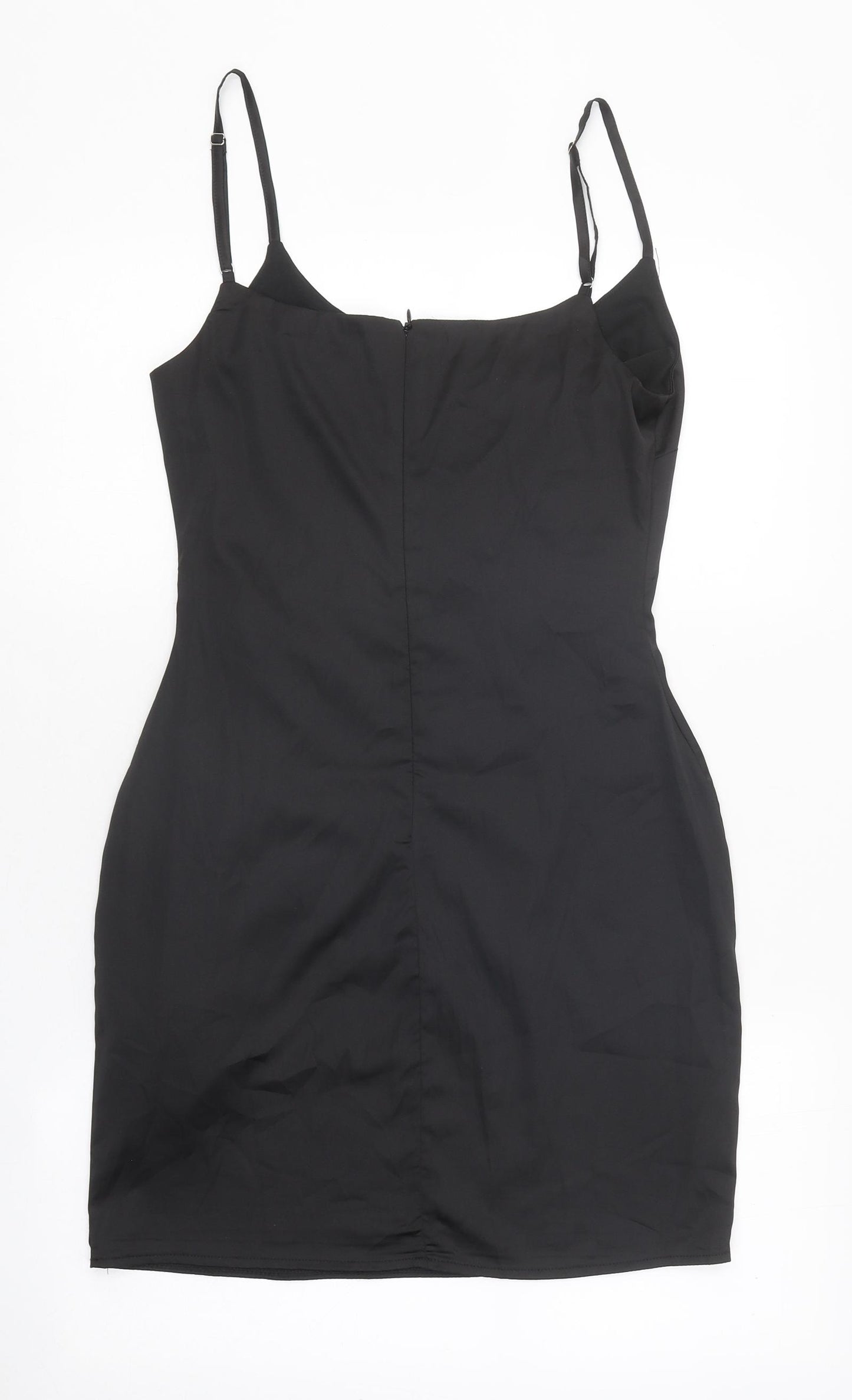 Missguided Womens Black Polyester Basic Tank Size 10 Sweetheart