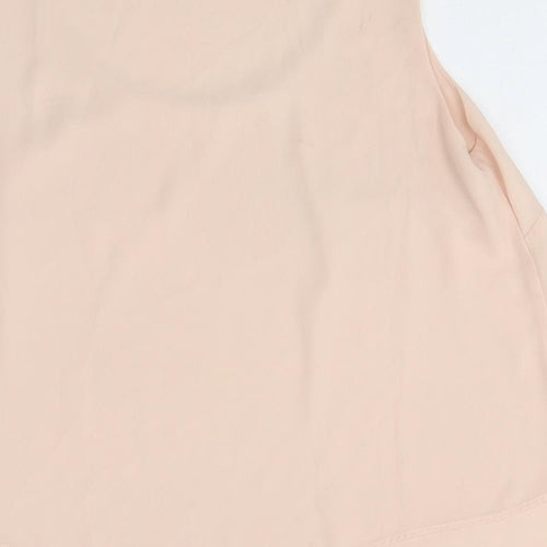 Marks and Spencer Womens Pink Polyester Jersey Tank Size 14 Scoop Neck