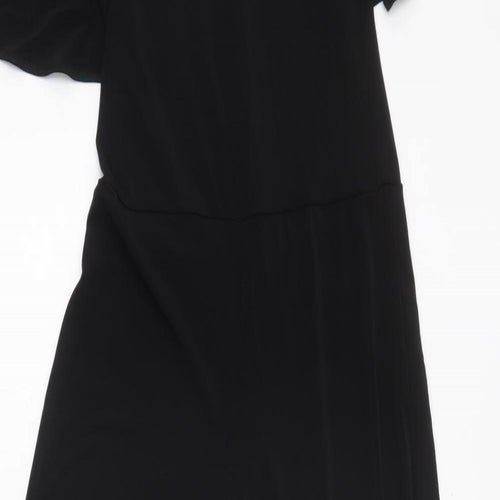 South Womens Black Viscose Jumpsuit One-Piece Size 10 L28 in Zip
