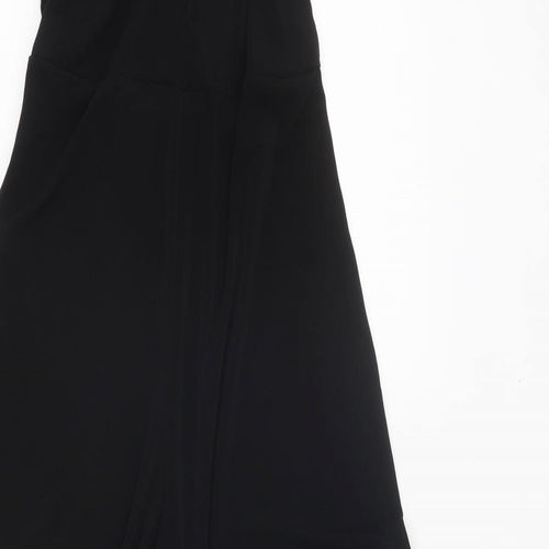 South Womens Black Viscose Jumpsuit One-Piece Size 10 L28 in Zip