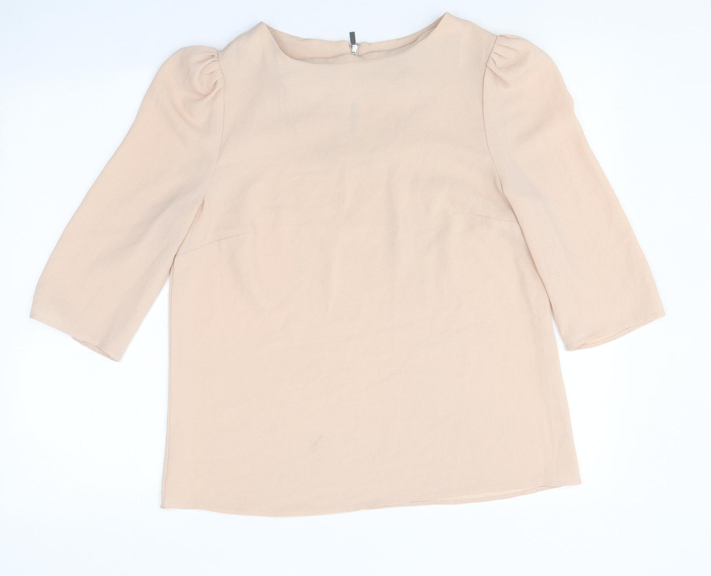 Dorothy Perkins Womens Pink Viscose Basic Blouse Size 12 Round Neck