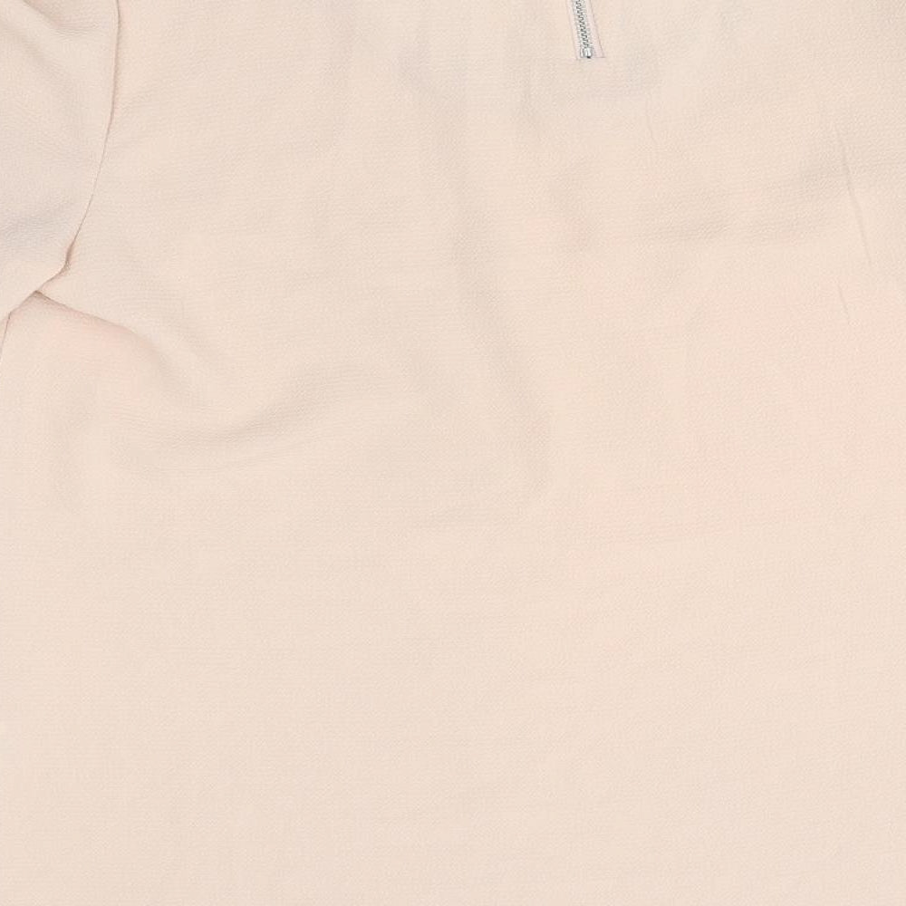 Dorothy Perkins Womens Pink Viscose Basic Blouse Size 12 Round Neck